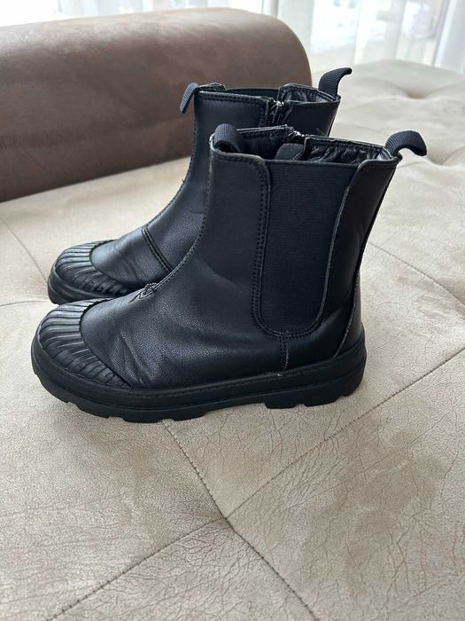 зимни ватирани кожени боти за момиче 34 номер