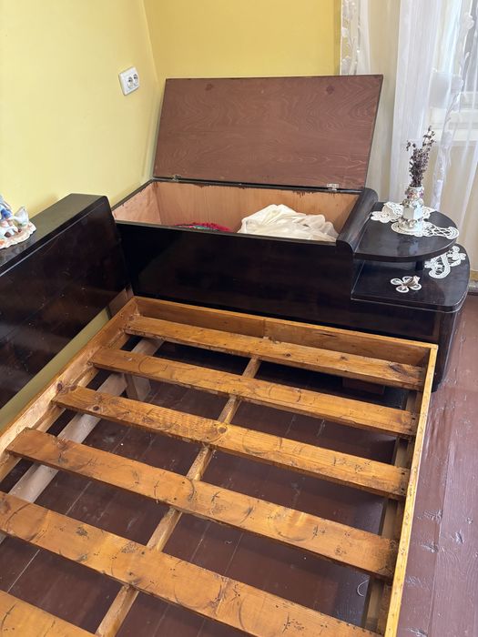 Set complet: Mobila dormitor vintage lemn masiv