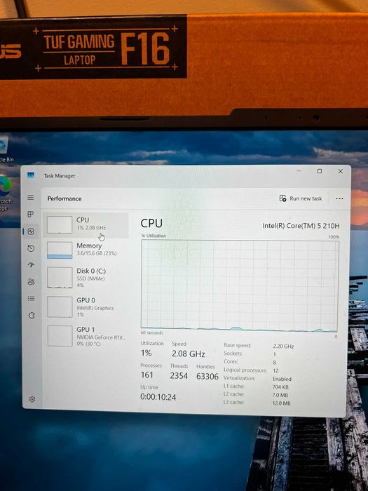 Laptop Gaming ASUS TUF F16 / I5 / 16 GB RAM / RTX 3050 / Garantie * Krom Amanet Margeanului *