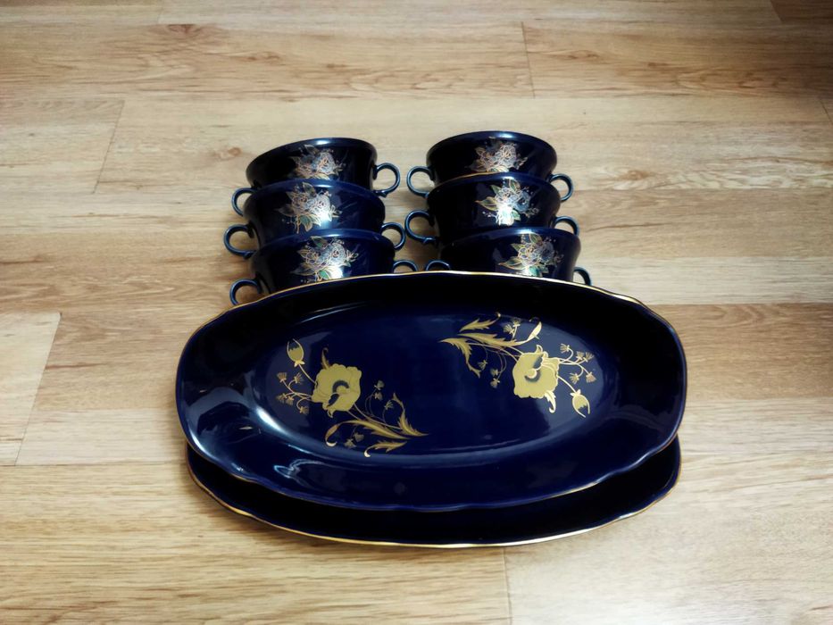 Набор сервировочный -2 блюда и 6 супниц.