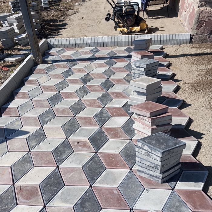 Укладка брусчатки и поребрика