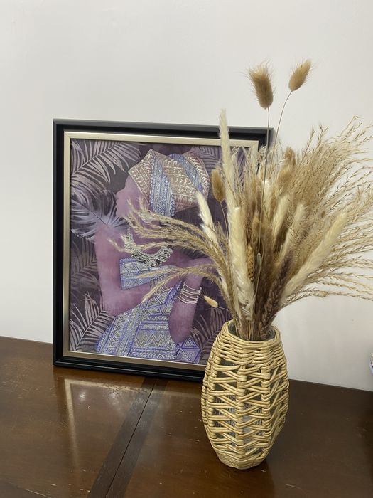 Ваза для цветов плетеная