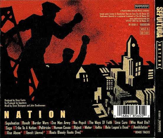 CD Sepultura - Nation (2001) Limited Edition, Digipak