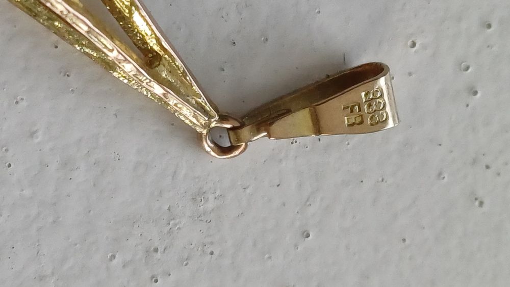 Pandativ aur 333 cu perlă Naturalâ