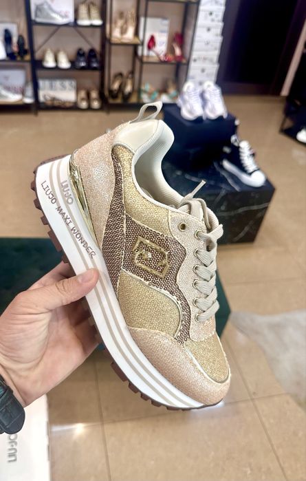 Дамски сникърси  LIU JO gold maxi wonder
