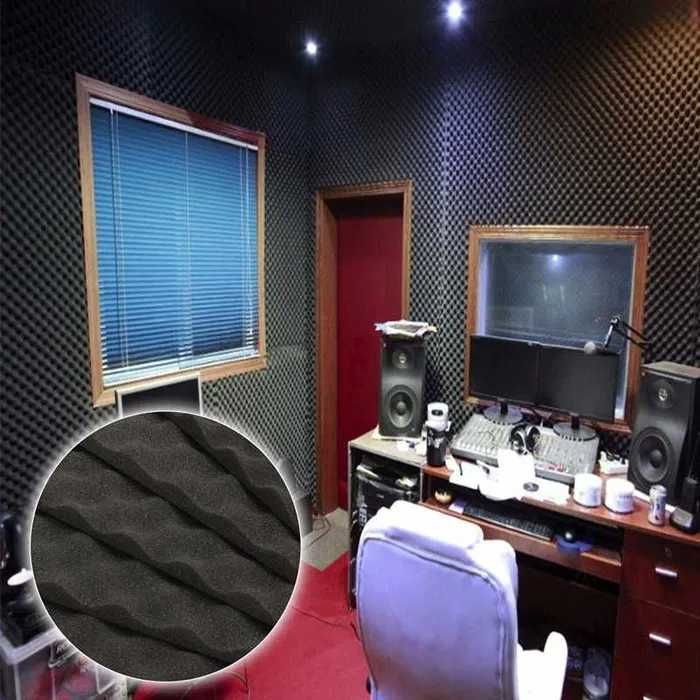 Burete pentru Izolare Acustica, 50 x 100 cm, Negru, Reducerea Ecoului!