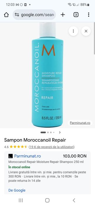 Sampon și balsam pentru par degradat Moroccanoil