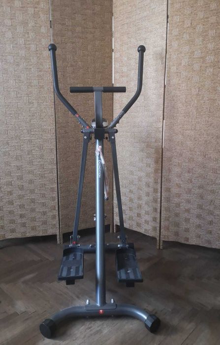 Máquina Elíptica Plegable KRF Home Air Walker - Para Adultos, Con Monitor De Tiempo, Calorías Y Pulso, Color Gris