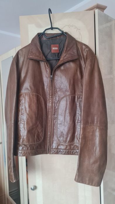 Geaca de piele naturala barbati Hugo Boss