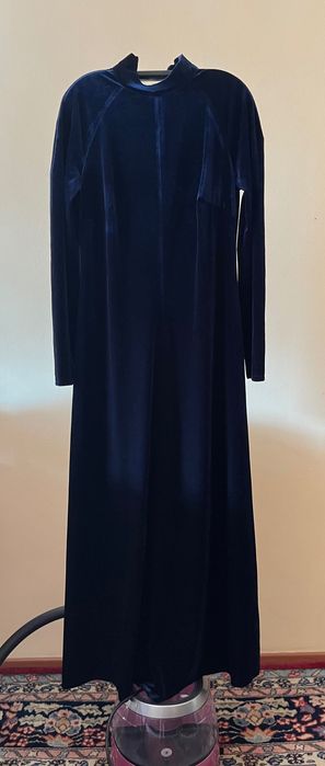 Платье миди велюр