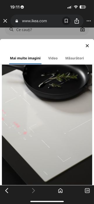 Plită cu inducție IKEA KOLSTAN – alb, nouă
