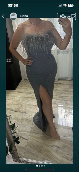 Rochie bogas pene si pietre M