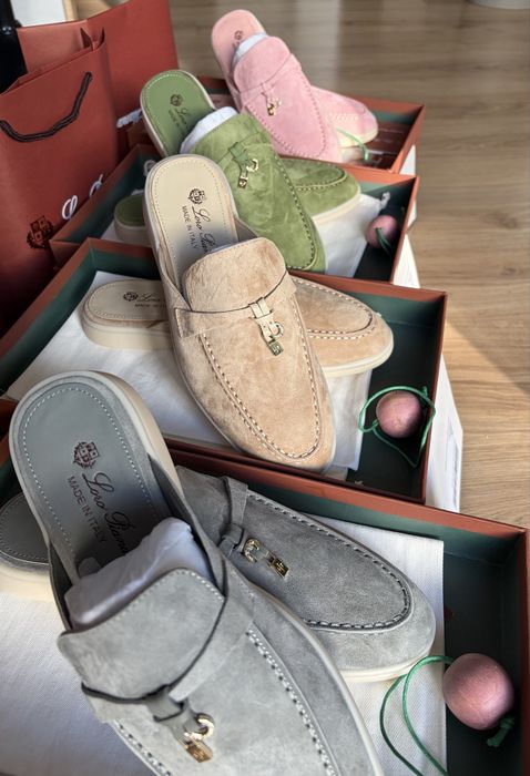 Pantofi Loro Piana Open Walk | Summer walk | Mocasini dama/ barbati/ papuci | Saboti barbati | Piele intoarsa | Marimi 36-44 | NOI calitate excelenta