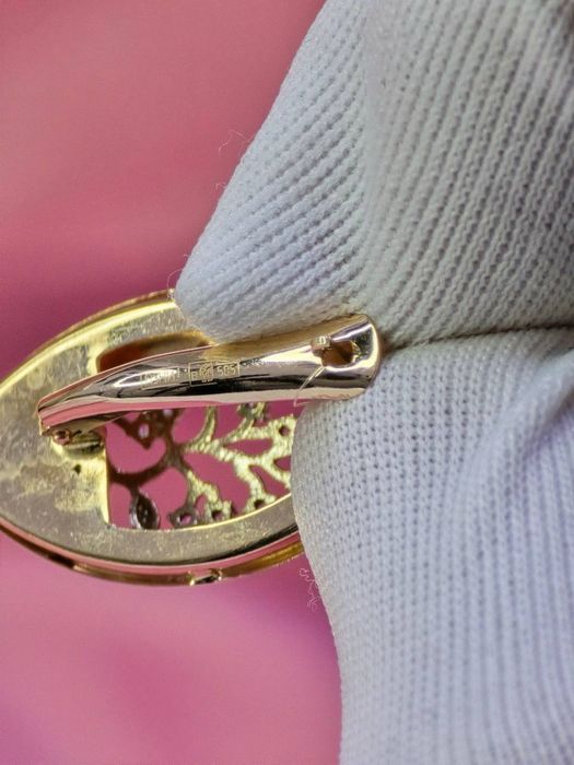 Золото 585  Серьги