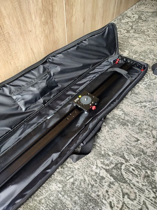 Slider Foto Dolly 100 CM NOU cu cap trepied si husa tot noua, aluminiu