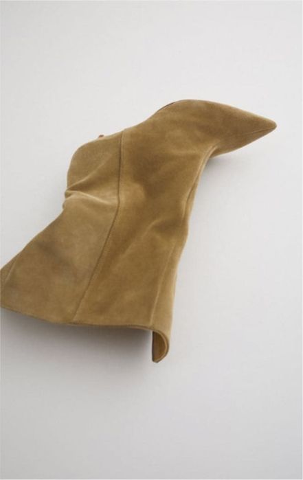 Cizme piele întoarsă Zara limited