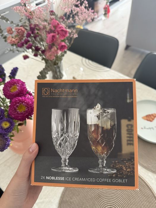 Хрустальные бокалы для холодного кофе
