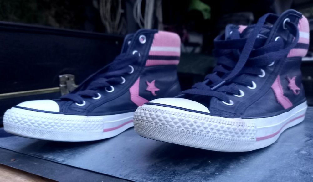 Converse damă din piele naturala moale si tricot