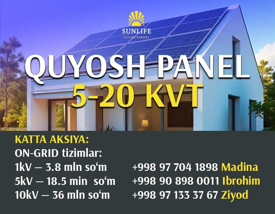 Солнечные панели Jinko 585w 590w 620w | Quyosh panel Wingo 560w