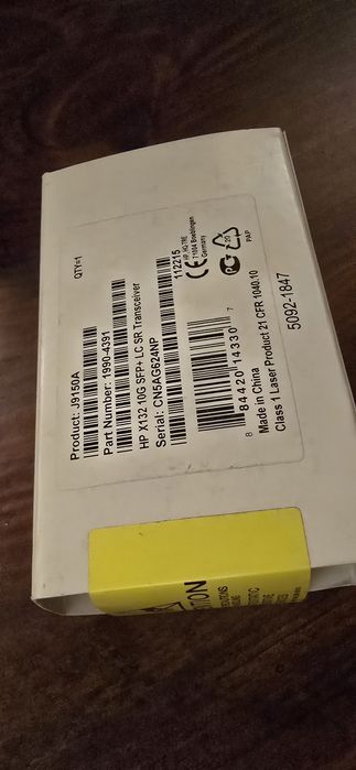 Трансивер J9150A HPE 10GBE SFP+ SR LC Transceiver