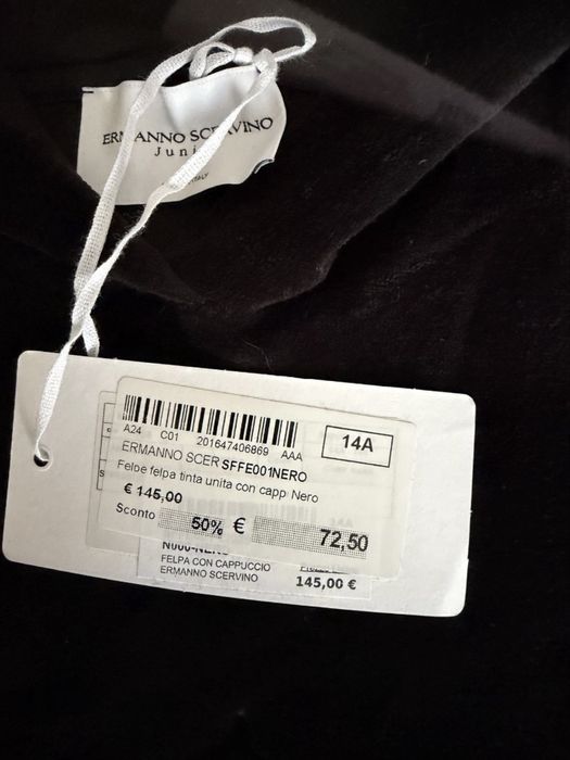 Hanorac LUX Ermanno Scervino Junior - 100% Bumbac - Mărime 14A (XS)