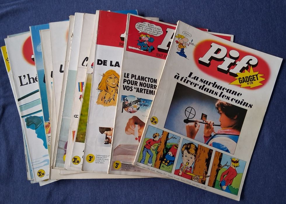 ЛОТ Стари Френски Списания PIF Gadjet  18 Броя