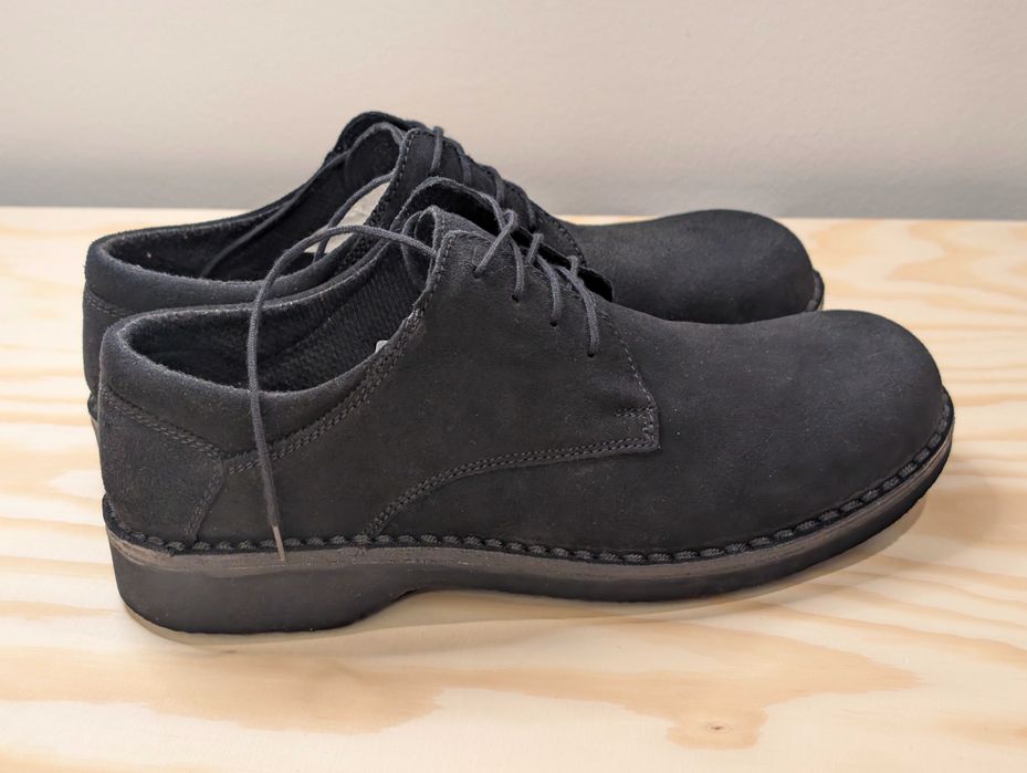 Pantofi Bărbați din Piele Întoarsă, Negri, Mărimea 42