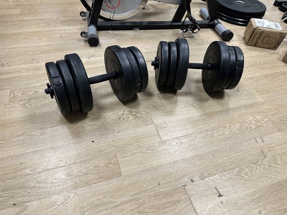 Pachet sala, Gantere reglabile 2x20 kg+Bara haltera