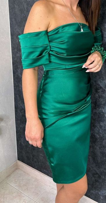 Сатенена рокля р-р 36