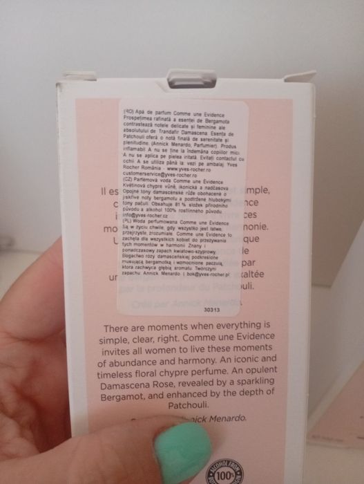 Set Yves Rocher: 3* Apa de parfum Evidence + 1 * Apa de parfum Hoggar, !!!100 ml!!