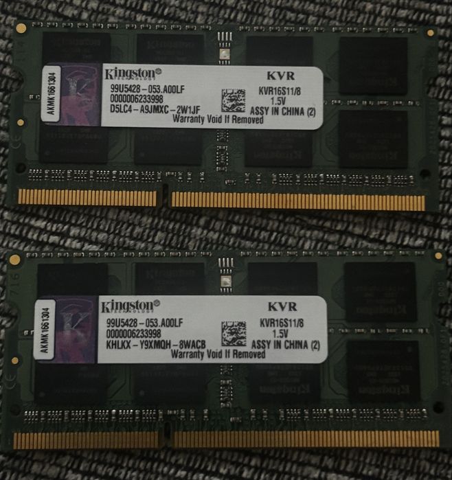 RAM DDR3 SoDimm16Gb(2x8Gb)