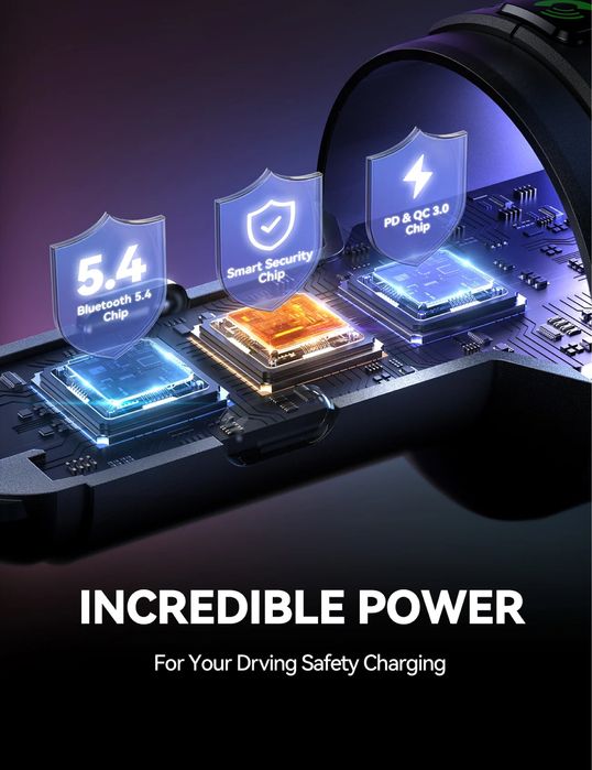 Зарядно за кола/FM трансмитер Joyroom JR-CCB02