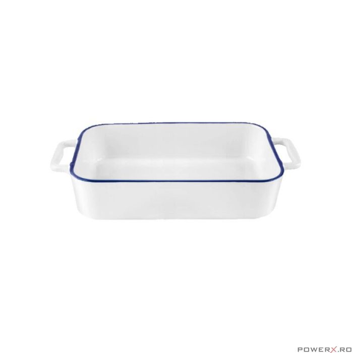 Vas termorezistent din ceramica dreptunghilar pentru cuptor, 27 cm,