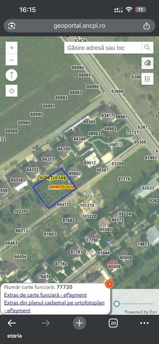 Teren 1000 mp,  Ciurbesti langa Sos de Centura, Comision 0%