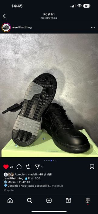 Adidasi negri piele 44