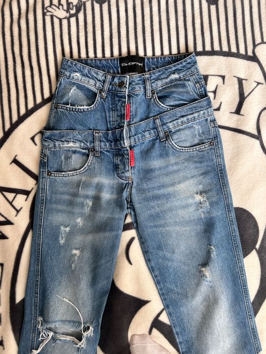 Djofra-дънкова риза с пера