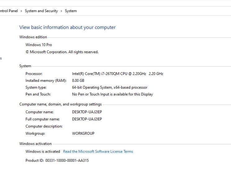 Vand laptop hp pavilion dv7 intel core i7-2670qm  2.20ghz 8gb ram
