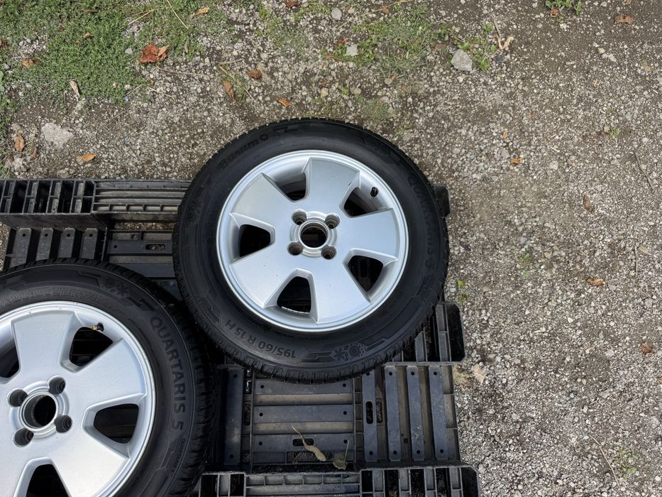 2бр.НОВИ Резервни гуми+АЛУМИНИЕВИ ДЖАНТИ 15" 4x100-Opel,Chevrolet,Fiat