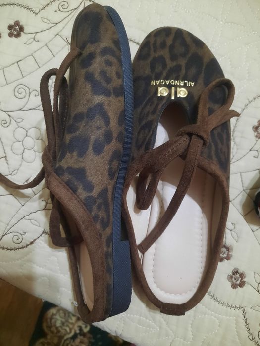 Тапочки леопардовые замшевые