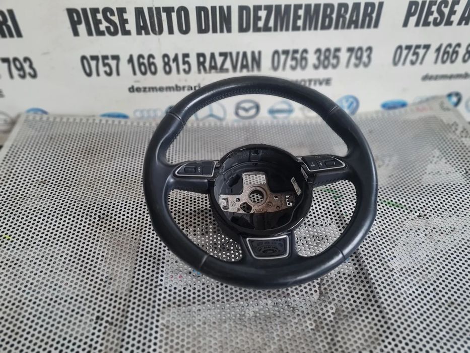 Volan Din Piele Cu Comenzi Airbag Rotund Audi A4 B8 Q3 Q5 A5 2.0 Tdi Euro 5 Cod Motor CJC Cutie Aut