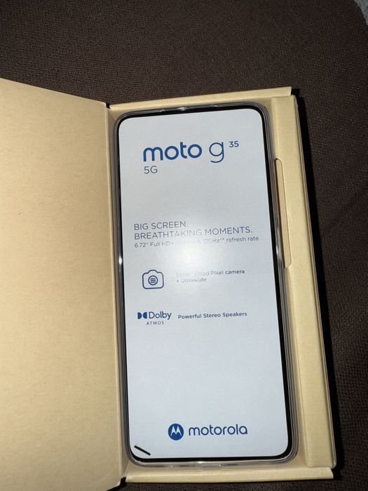 Смартфон Motorola Moto g35, 128GB, 4GB RAM, 5G, Midnight Black НОВ!!!