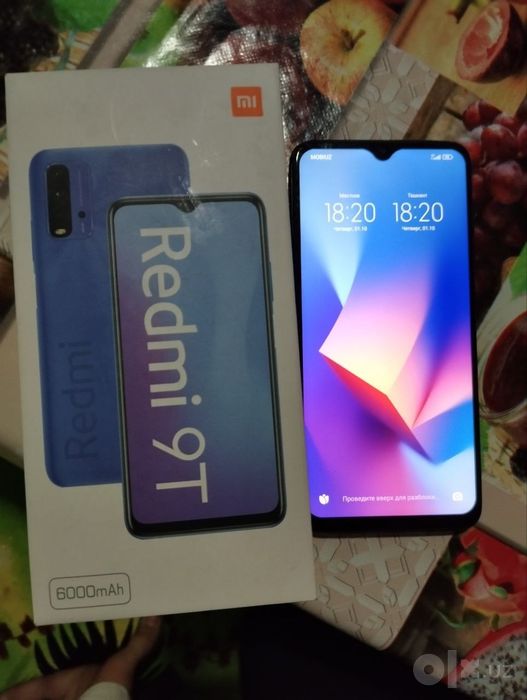 Redmi 9t ideal xolatda full komplekt