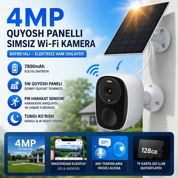 4MP Batareyali Solar Wi-Fi Kamera camera ezviz hikvision