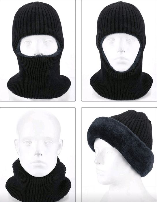 2 цвята зимна топла ветроустойчива шапка