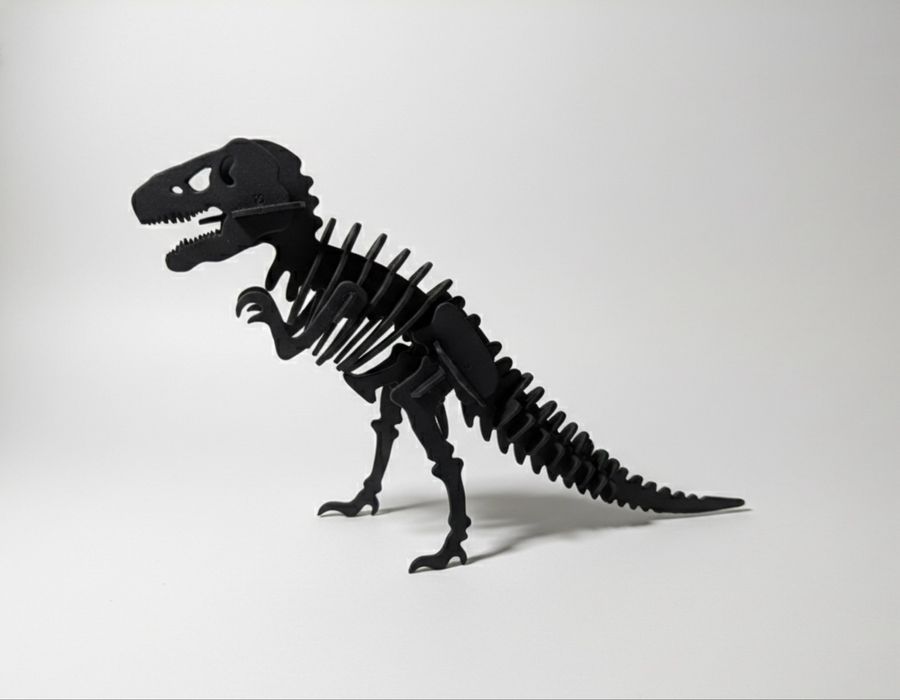 Puzzle 3D T-Rex Skeleton – Kit Card Colectie – Carbon Composite