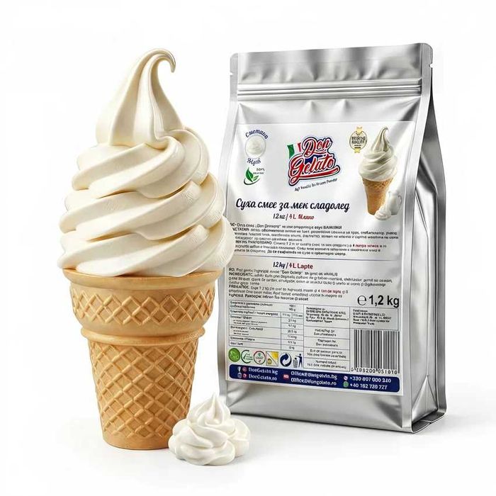 Сухи смеси за сладолед Don Gelato – Премиум качество с мляко, 12 вкуса