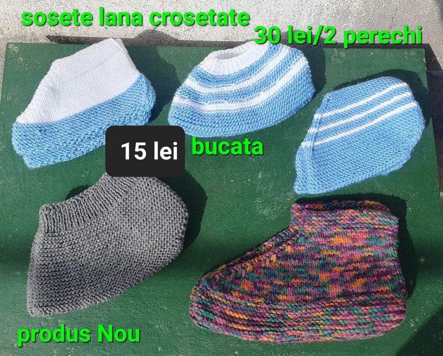 Ciorapi lana crosetati / noi