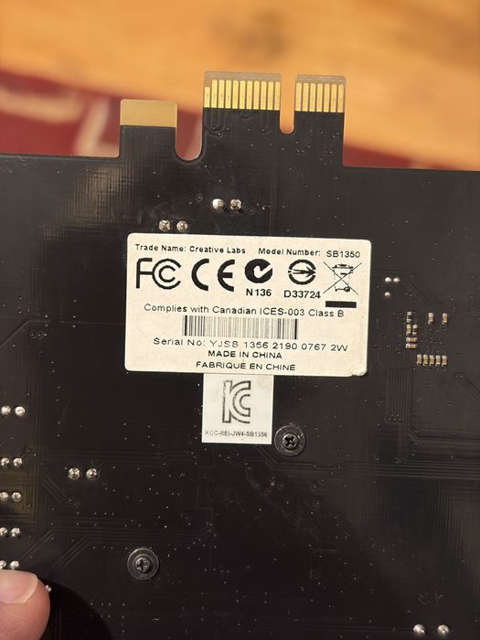 Placa audio Creative Soundblaster Recon3D Fatality SB1350