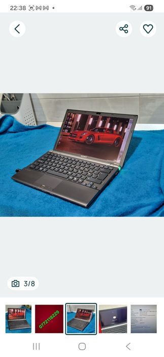 Laptop Sony Vayo cu două pete pe display