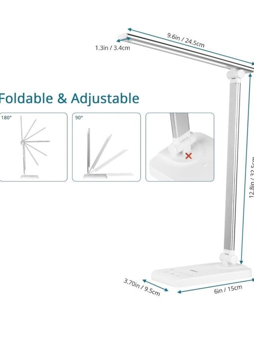 Нова лед настолна лампа, различни режими, 180 градуса